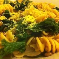 Vegan Lentil, Kale, and Red Onion Pasta