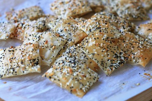 "Everything" Seasoning Phyllo Crackers