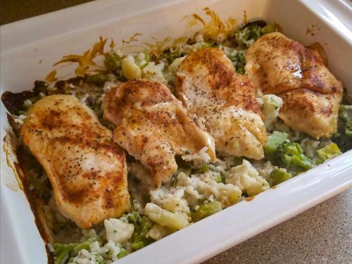 One Dish Chicken and Rice Bake