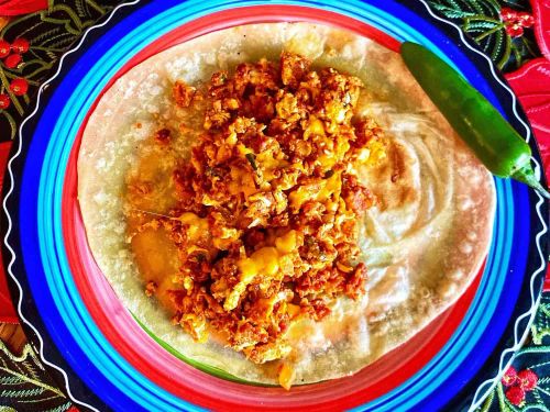 Spicy Chorizo Breakfast Burritos