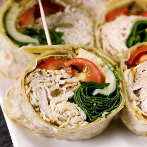 Pesto Turkey Pinwheels