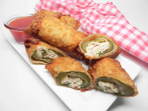 Stuffed Pickle Egg Rolls