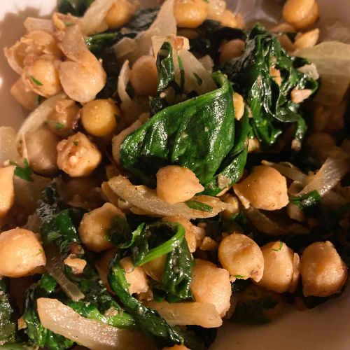 Espinacas con Garbanzos (Spinach with Garbanzo Beans)