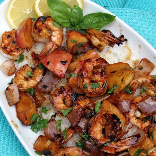 Grilled Shrimp and Apple Skewers