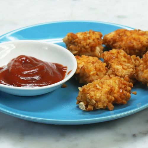 Pretzel Crusted Chicken Nuggets