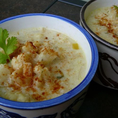 Roasted Cauliflower and Leek Soup