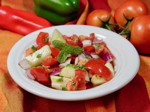 Tomato Cucumber Salad with Mint