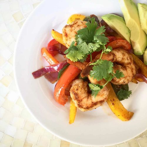 Sheet Pan Shrimp Fajitas