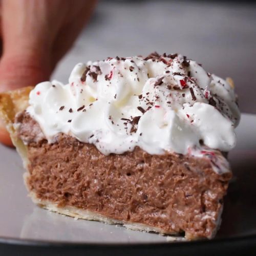 Chocolate Peppermint Silk Pie