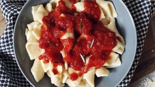 Homemade Fuži With Tomato Sauce & Rosemary