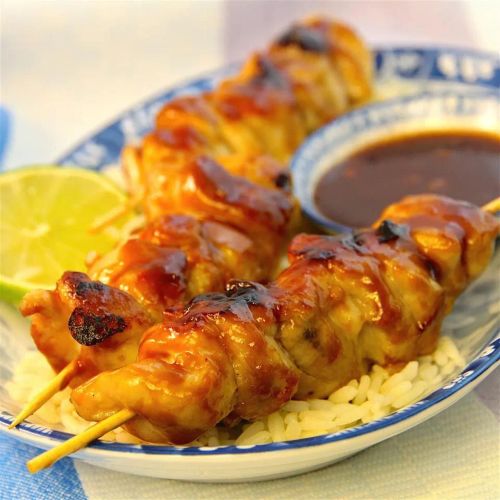 Indonesian Chicken Skewers with Peanut Sauce (Satay Ayam)