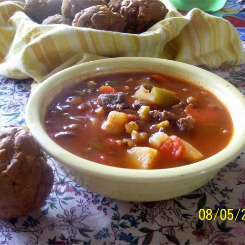 Slow Cooker Beef Vegetable Soup