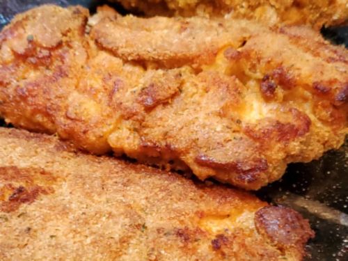 Crispy Juicy Oven-Fried Chicken Breasts