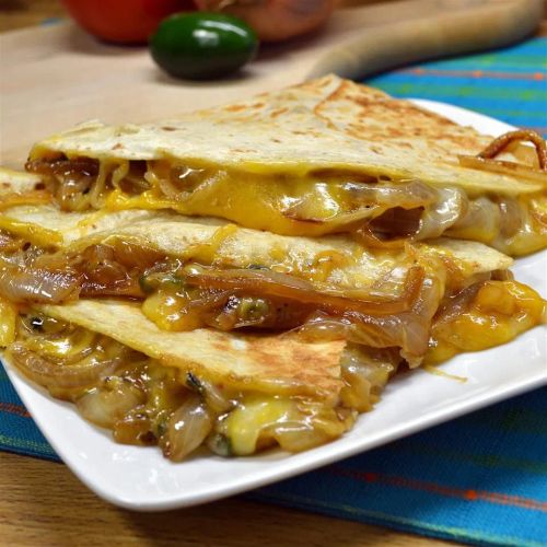 Caramelized Onion and Jalapeño Quesadillas