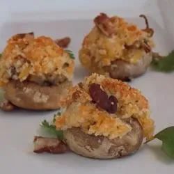 Cheddar Pecan Stuffed Mushrooms