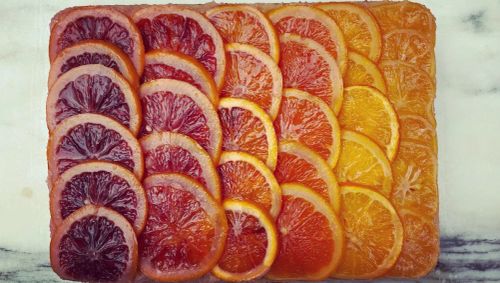 Upside-Down Ombré Citrus Cake