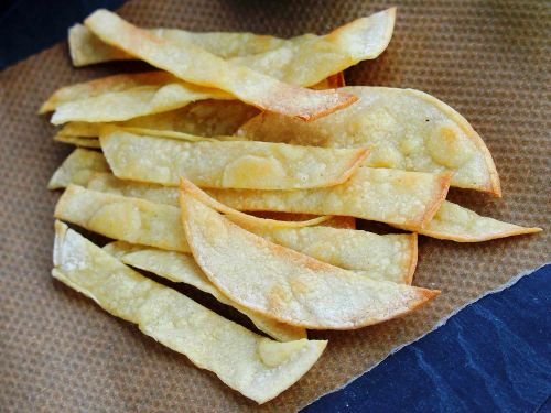 Baked Corn Tortilla Strips for Mexican Soups