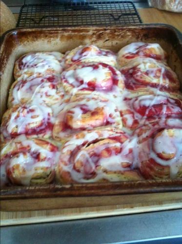 Deluxe Lemon Poppy Seed Rolls with Raspberry Filling