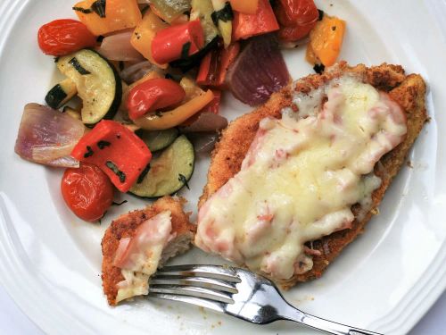 Keto Open-Faced Chicken Cordon Bleu