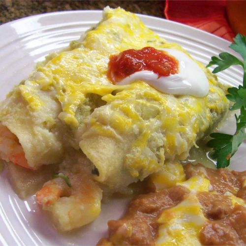 Shrimp Enchiladas Suizas