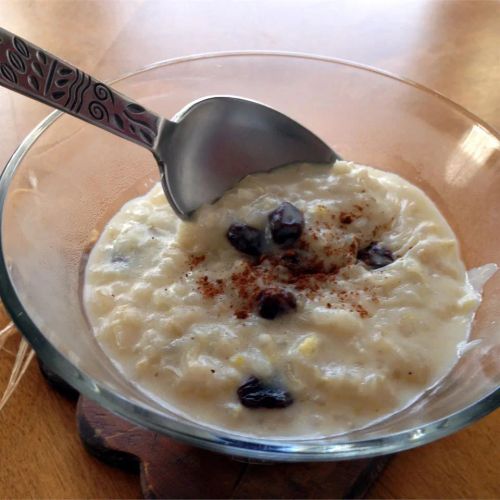 Healthier Creamy Rice Pudding