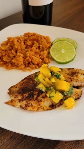 Tilapia Fillets with Mango Salsa