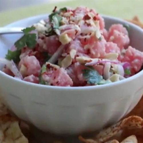 Coconut Cashew Tuna Tartare