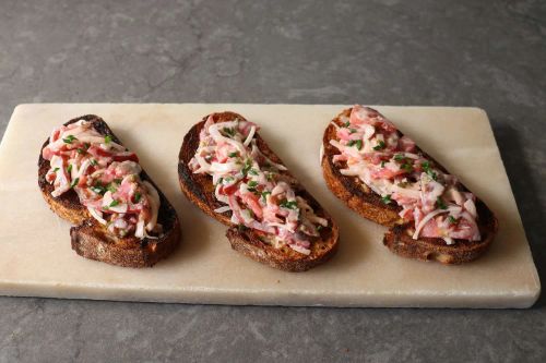 Russian Tomato Salad Bruschetta