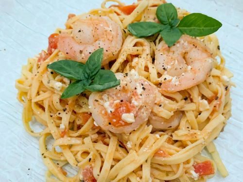 Shrimp and Feta Cheese Pasta