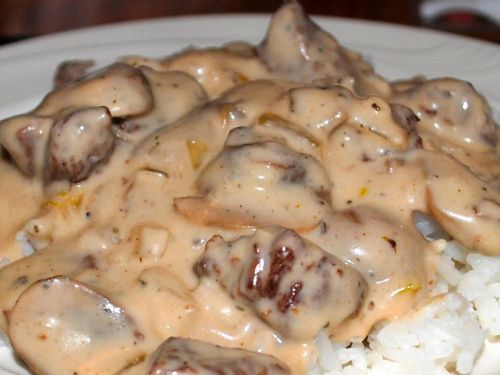 Beef Stroganoff with White Wine