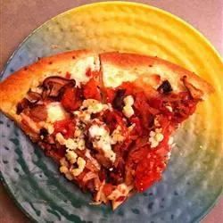 Thin-Crust Pizza with Roasted Mushrooms and Smoked Bacon