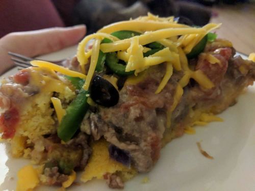 Mexican Corn Bread Casserole with Turkey