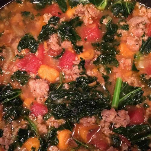 Sausage, Kale, and Sweet Potato Soup