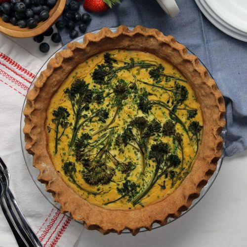 Dairy-Free Broccolini “Cheddar” Quiche