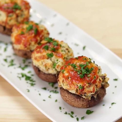 Garlic Parmesan-Stuffed Mushrooms