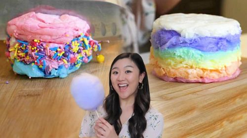 Cotton Candy Rainbow “Cake”