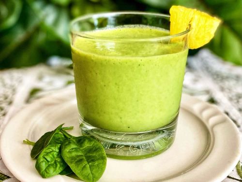 Frozen Pineapple and Spinach Smoothie