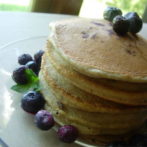 Whole Wheat Blueberry Pancakes