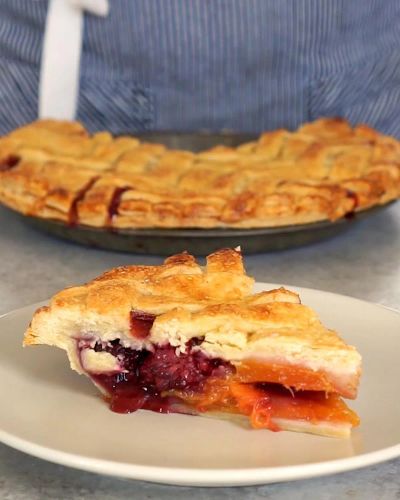 Peach And Blackberry Pie