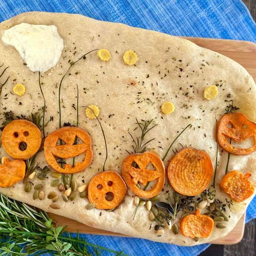 Decorated Focaccia Bread