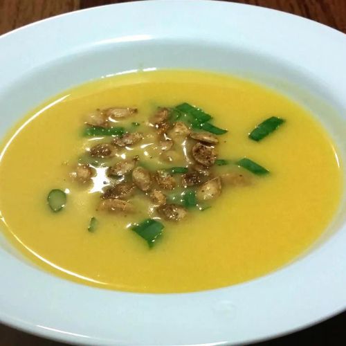 Butternut Squash-Sweet Potato Ginger Bisque