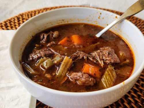 Beef and Wine Soup with Dumplings