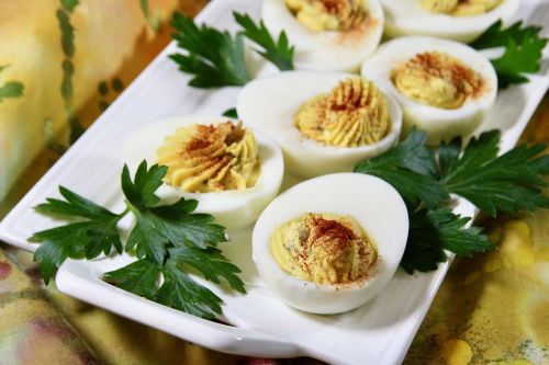 Bread and Butter Pickle Deviled Eggs