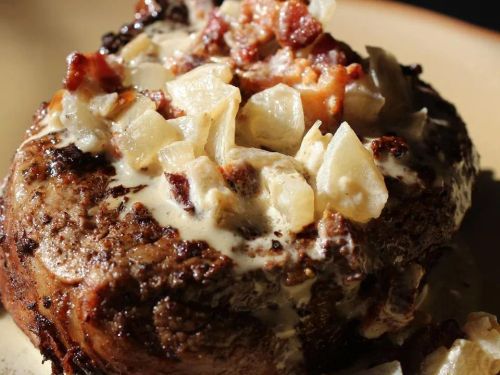 Filet Mignon with Bacon Cream Sauce