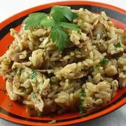 Fresh Mushroom Rice Pilaf