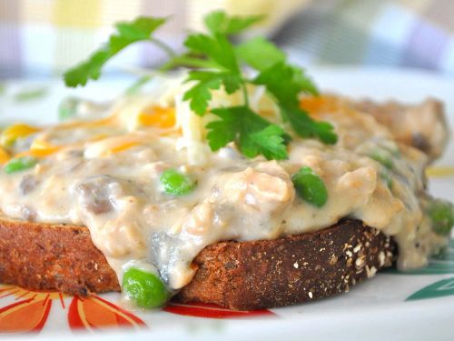 Creamed Salmon on Toast