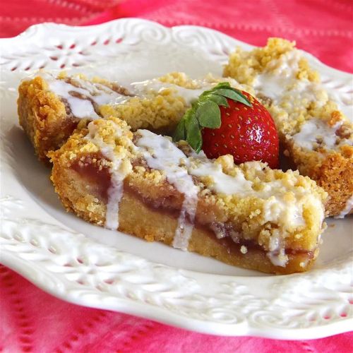 Strawberry Jam Marzipan Bars