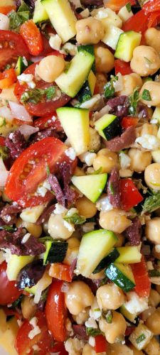 Mediterranean Zucchini and Chickpea Salad