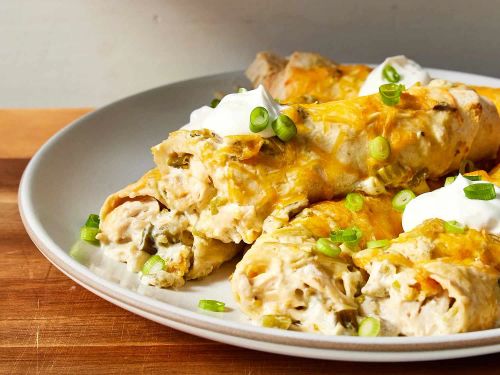 Chicken Enchiladas with Flour Tortillas