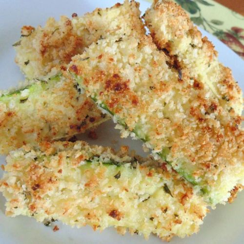 Baked Panko-Breaded Zucchini Fries